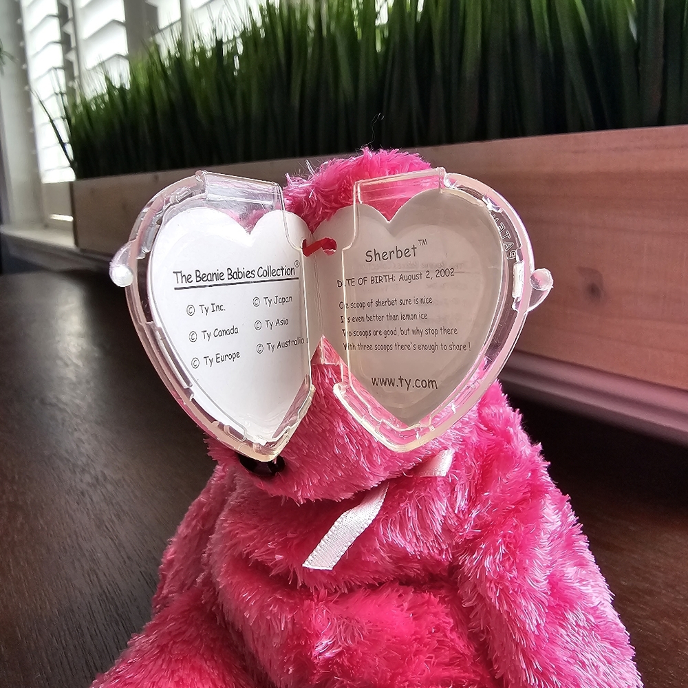 HP🎉 Ty® Sherbet™ 2002 Original 10 Year Beanie Baby - Picture 3 of 12